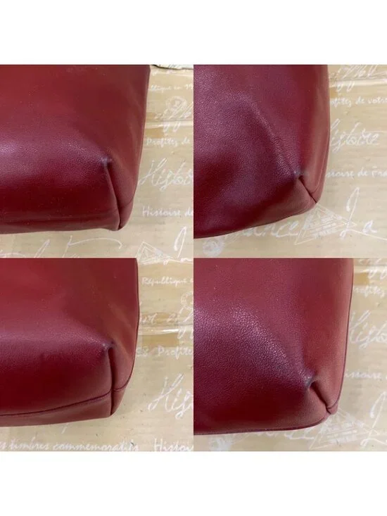 Saint Laurent Shopping Tote Shoulder Bag Red A3 Business Travel - Picture 6 of 16